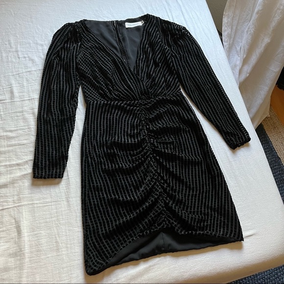 Fame and Partners black long sleeve mini dress